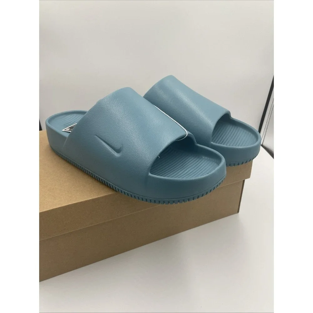 Nike Calm Slide Shoes Mens Size 13 Smokey Blue Slip On Rubber Sandals FD4116-005